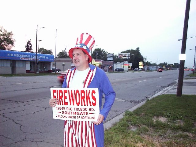 DJ pulling in firework customers